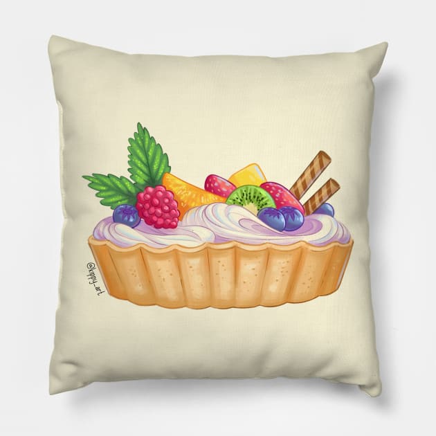 Fruit Tart Pillow by Kippy Art