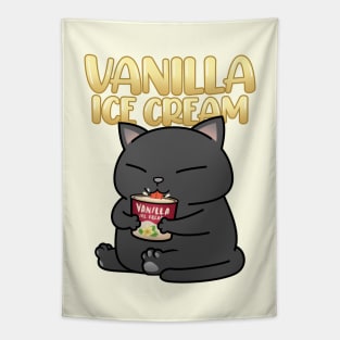 Chubby Cat Vanilla Ice Cream Tapestry