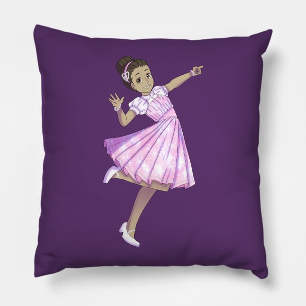 Sparkle Dress Girl Pillow by LaurenPatrick