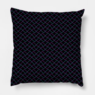 Pink blue chevron Pillow