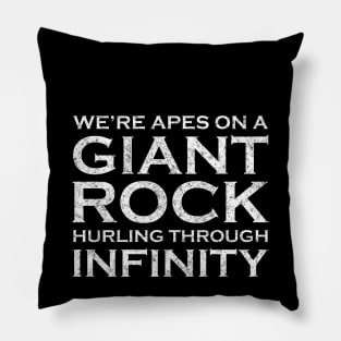 We're Apes on a Giant Rock Hurling Through Infinity Pillow