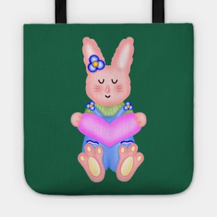 Cute pink rabbit Tote