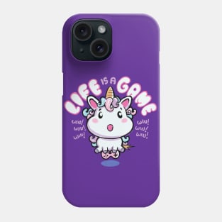 Unicorn Gamer Life Is A Game Phone Case