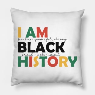 I am Black History BLM Black History Month Gift Pillow