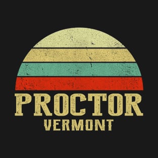 PROCTOR VERMONT Vintage Retro Sunset T-Shirt