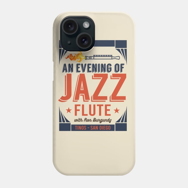 Ron Burgundy's Evening of Jazz Flute Phone Case by Meta Cortex