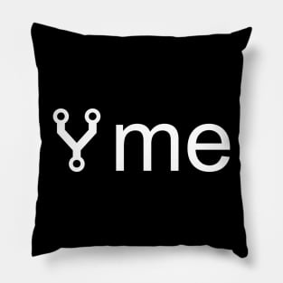 Fork Me - Funny Programmer Design with Git Fork Symbol Pillow