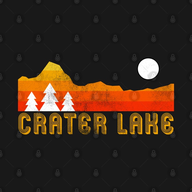 Crater Lake national park retro vintage by hardy 