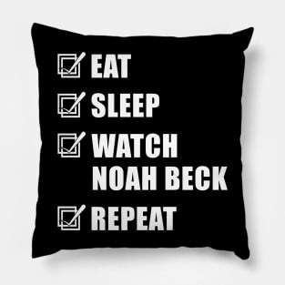 Eat Sleep Watch Noah Beck Repeat Pillow