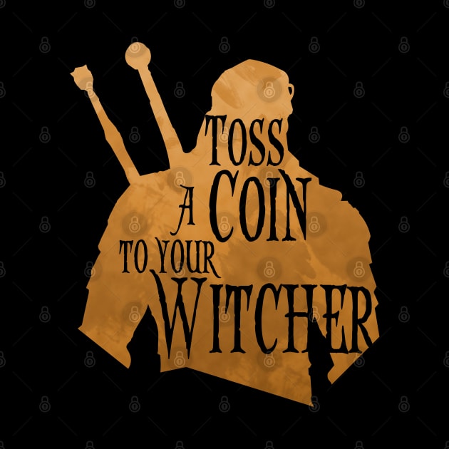 Witcher silhouette: Toss a Coin - variant by Rackham