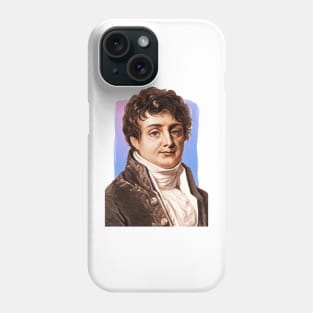 French Mathematician Joseph Fourier illustration Phone Case