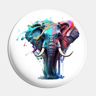 Elephant Splash Art: Majestic Fantasy Visualization #3 Pin