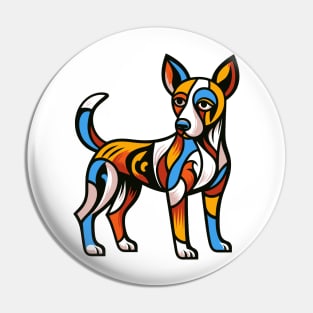 Pop art dog illustration. cubism illustration of a dog Pin