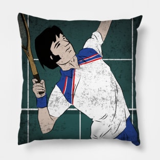 Connors Tennis Player Hero Vintage Grunge Pillow