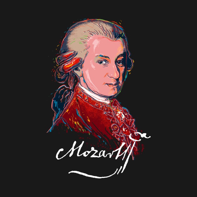 Mozart Colorful Portrait, Music-Classical-Piano by StabbedHeart