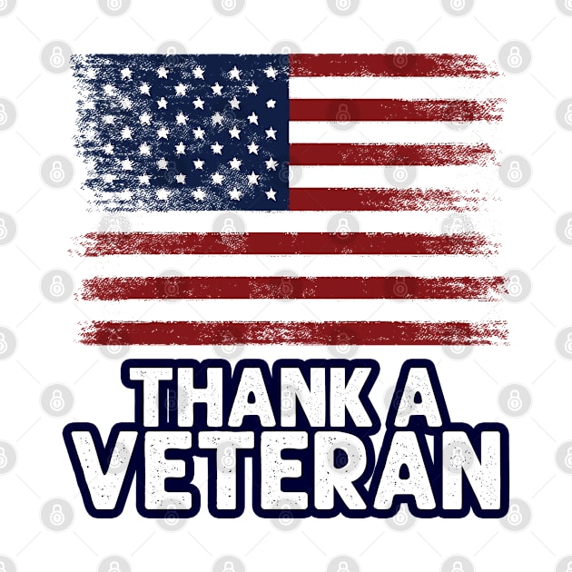 Thank a veteran with US flag by BE MY GUEST MARKETING LLC