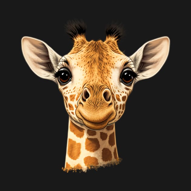 Cute Giraffe Portrait by UnrealArtDude