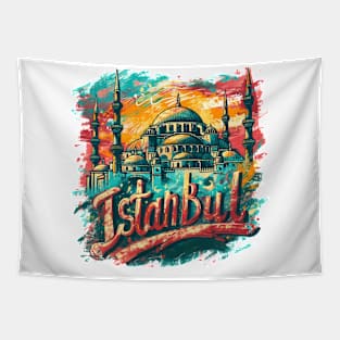 Istanbul Retro Turkey t-shirt Tapestry