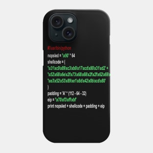 Cyber security - Hacker - Buffer Overflow Shellcode Phone Case