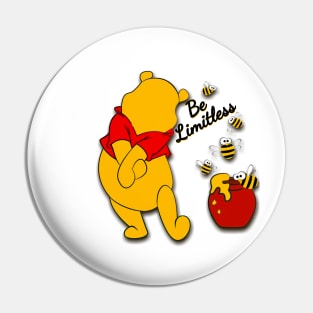 Anthropomorphic Teddy Bear Happy Pin