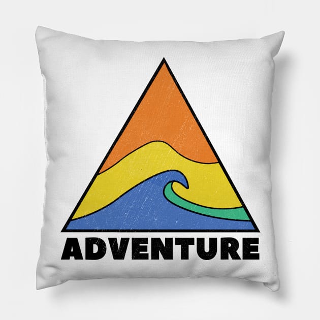 vintage adventure icon Pillow by pholange