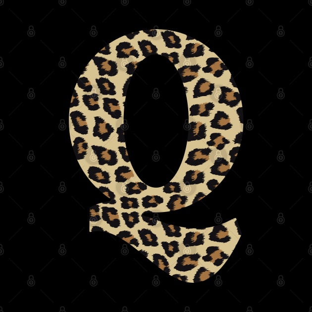 Letter Q Leopard Cheetah Monogram Initial by squeakyricardo