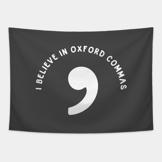 Oxford Comma Tapestry by jackraken