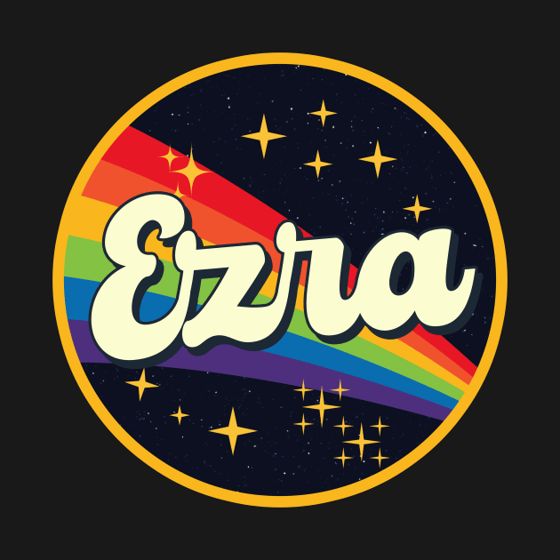 Ezra // Rainbow In Space Vintage Style by LMW Art