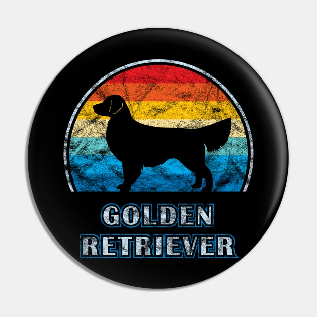 Golden Retriever Vintage Design Dog Pin by millersye