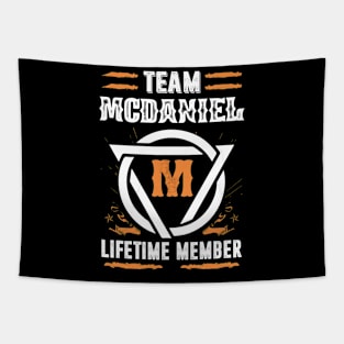 Team Mcdaniel Lifetime Member Gift T-shirt Surname Last Name Tapestry