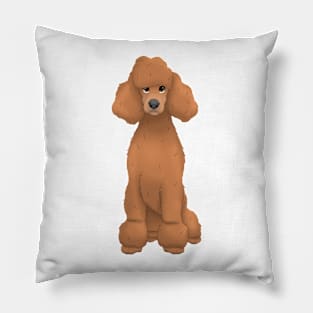 Red Standard Poodle Dog Pillow