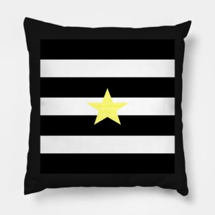 Strips - yellow star Pillow