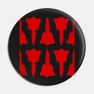 Lockheed SR-71 Blackbird - Red & White Pattern Design Pin