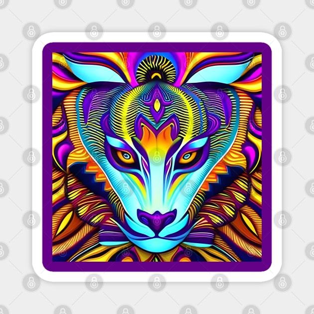 Kosmic Kitty (22) - Trippy Psychedelic Cat Magnet by TheThirdEye