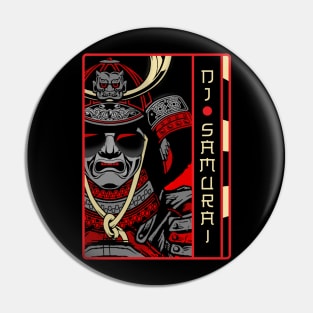 DJ Samurai Japanese Culture Music Warrior Pin
