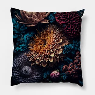 Aesthetic Flowers Art Floral Vintage Pillow