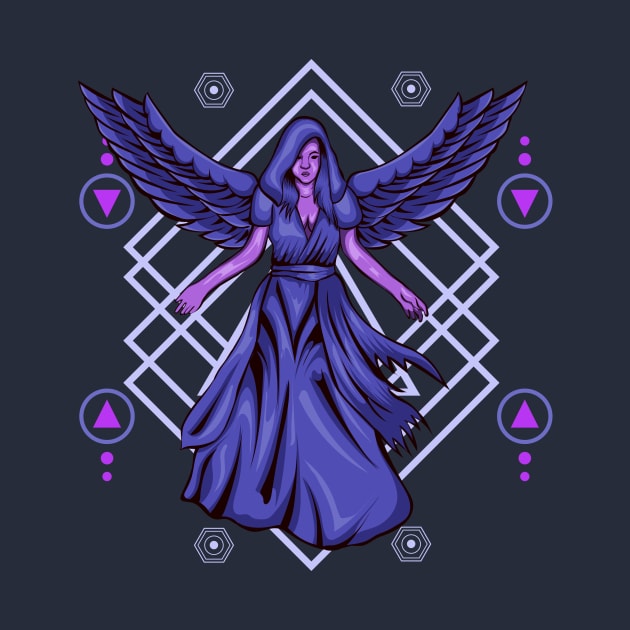 Dark Angel Sacred Geometry by Marciano Graphic