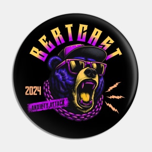 Bertcast Anxiety Attack Bear Pin