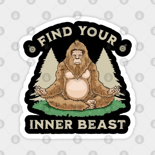 Bigfoot Yoga Magnet by GoshWow®