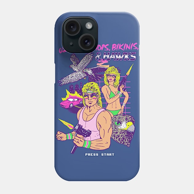 Uzis, Tank Tops, Bikinis, and Hawks Phone Case by Hillary White Rabbit