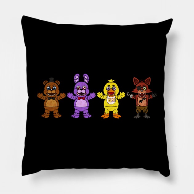 Chibi Five Nights at Freddy's Pillow by Red_Flare_Art