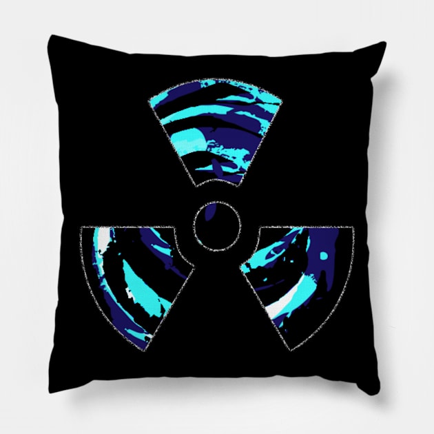 Radioactive Blue Stuff Pillow by antoniogarcia1634