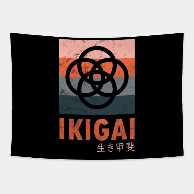 Ikigai - meaning of life - Japan Tapestry by voidea