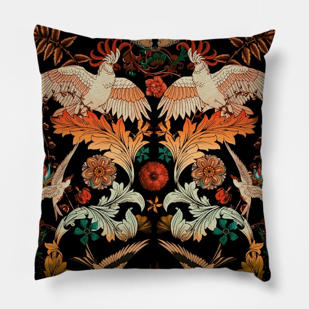 Victorian Midnight II Pillow by burcukorkmazyurek