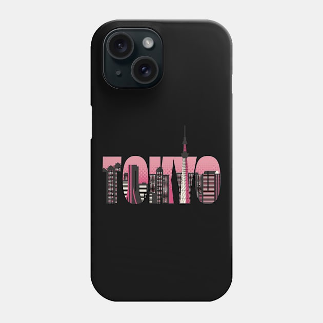 Retro Tokyo Word Art Phone Case by SLAG_Creative