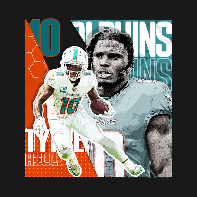 Tyreek Hill Football Design Poster Dolphins - Tyreek Hill - T-Shirt ...