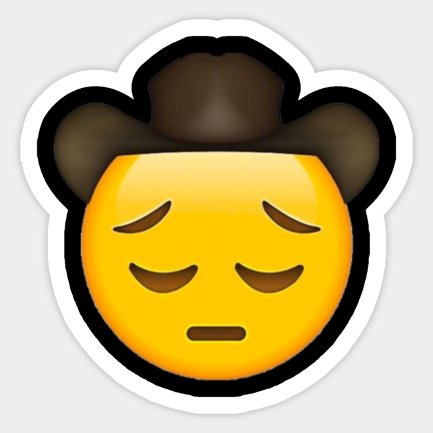 Sad Cowboy Emoji Lil Nas X Lil Nas X Autocollant Teepublic Fr