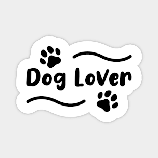 Dog Lover - Black Text Magnet