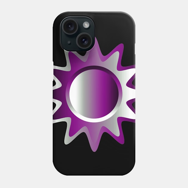 Asexual Pride Gradient Sun Design Phone Case by VernenInk