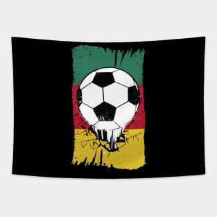 Vintage Cameroon Flag with Football // Retro Cameroon Soccer Tapestry